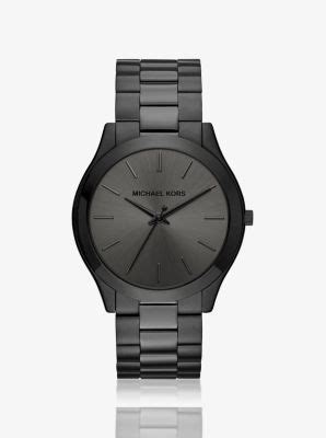 michael kors runway black tone watch|Michael Kors oversized runway watch.